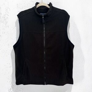 Saddlebred Men's Black Zip-Up Vest Size M- 100% Polyester